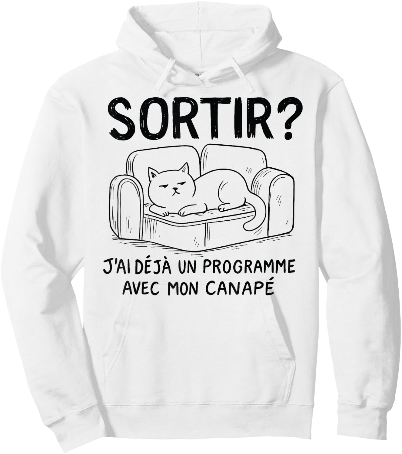 Sortir ? J’ai déjà un programme avec mon canapé sieste Drôle Hoodie - Hoodie | White