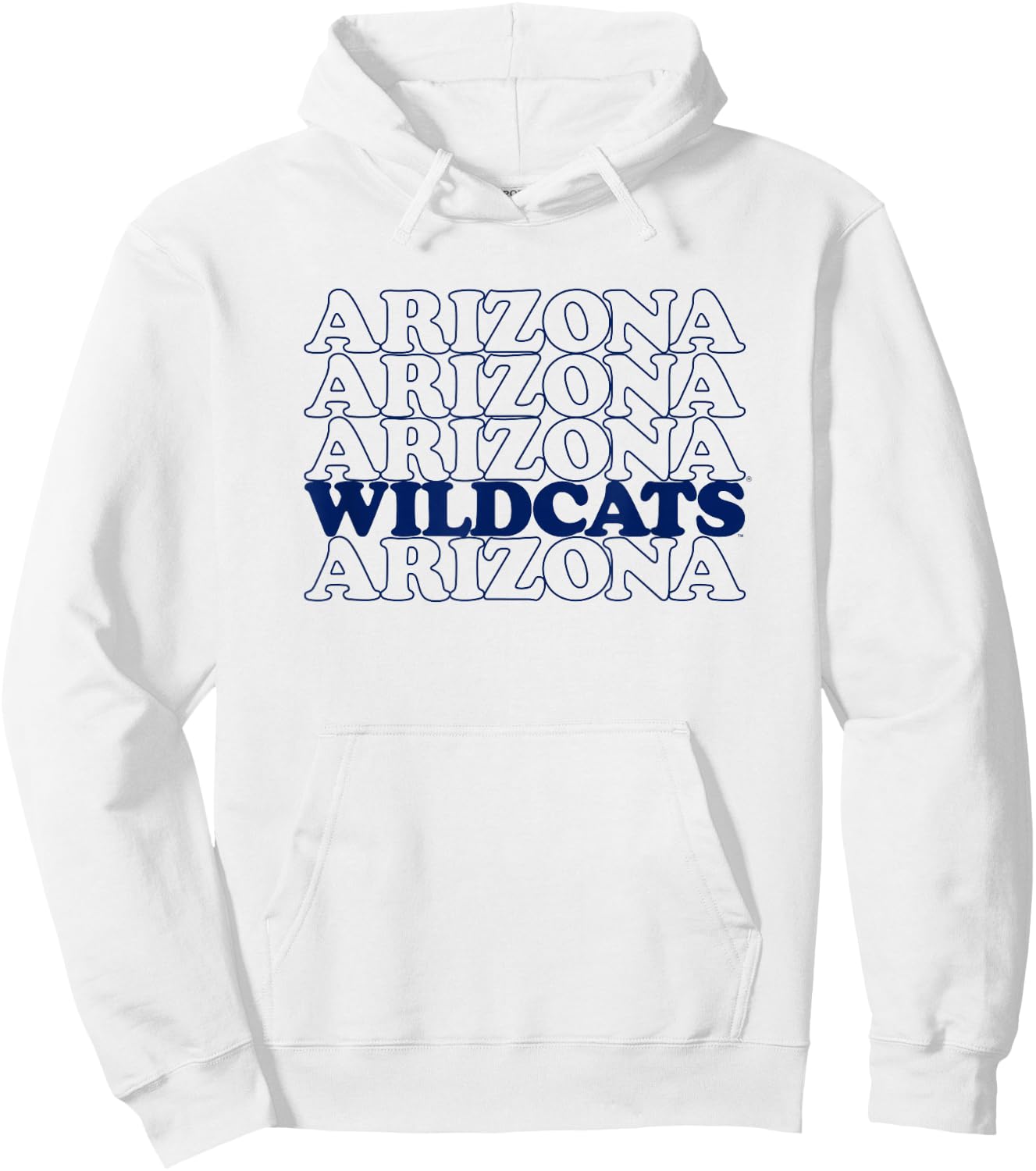 University of Arizona Wildcats Stacked Spirit Hoodie - Hoodie | White