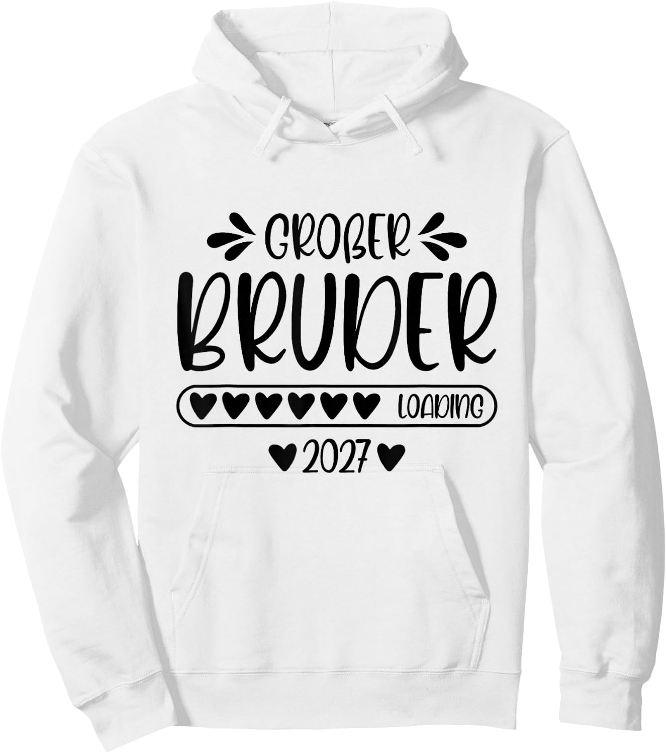 Großer Bruder 2027 Loading Schwangerschaft verkünden Kinder Hoodie - Hoodie | White