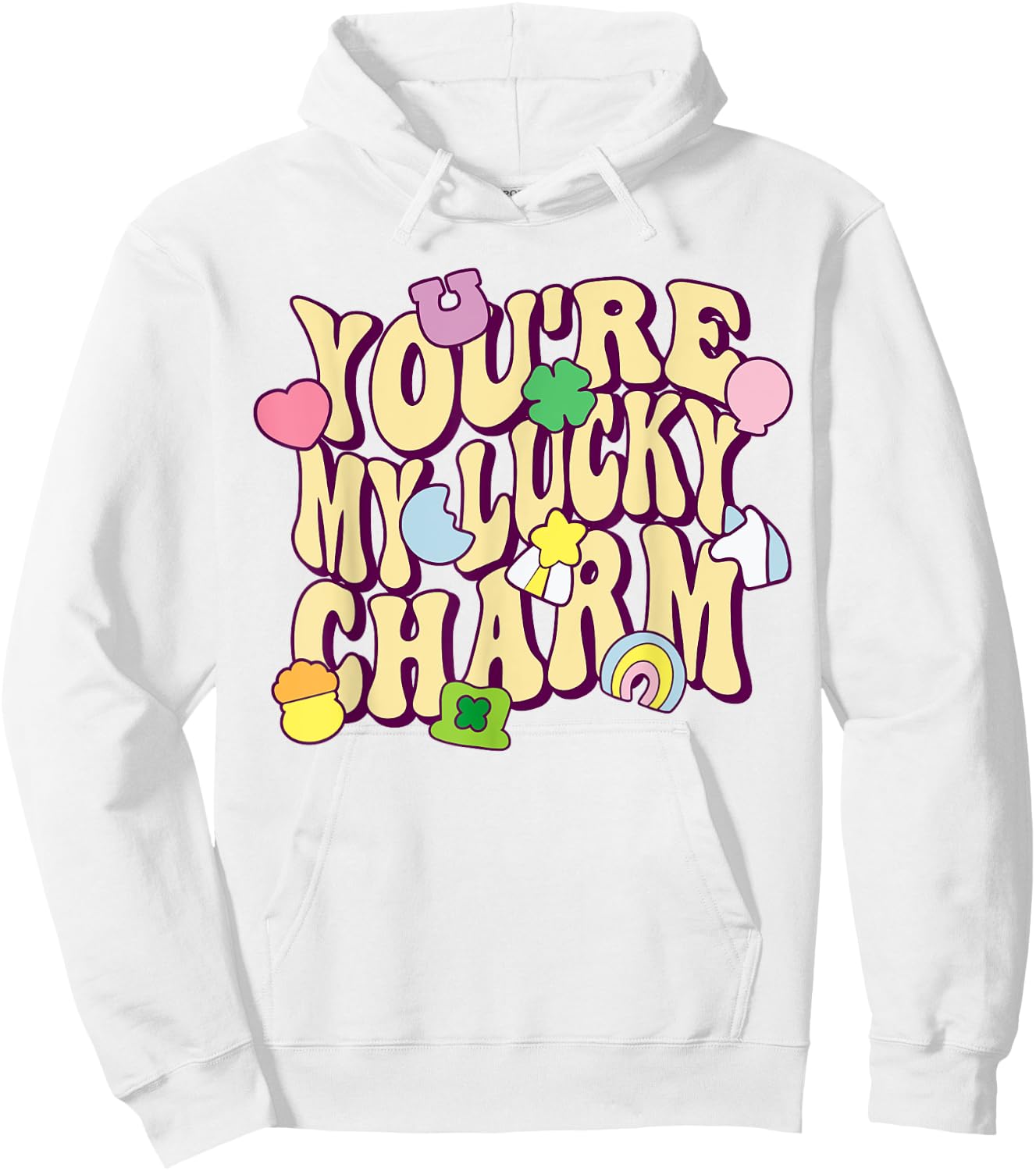 Groovy You're My Lucky Charm Feeling Lucky St.Patrick' Day Hoodie - Hoodie | White