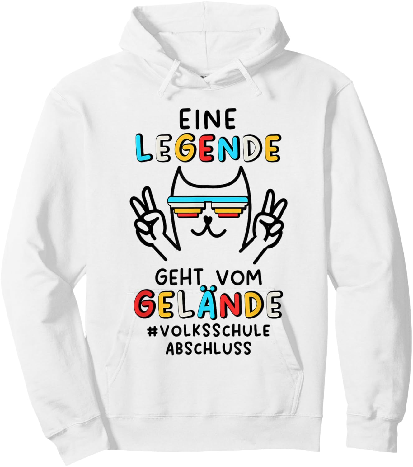 Volksschule Abschluss 2026 Eine Legende Geht Vom Gelände Hoodie - Hoodie | White