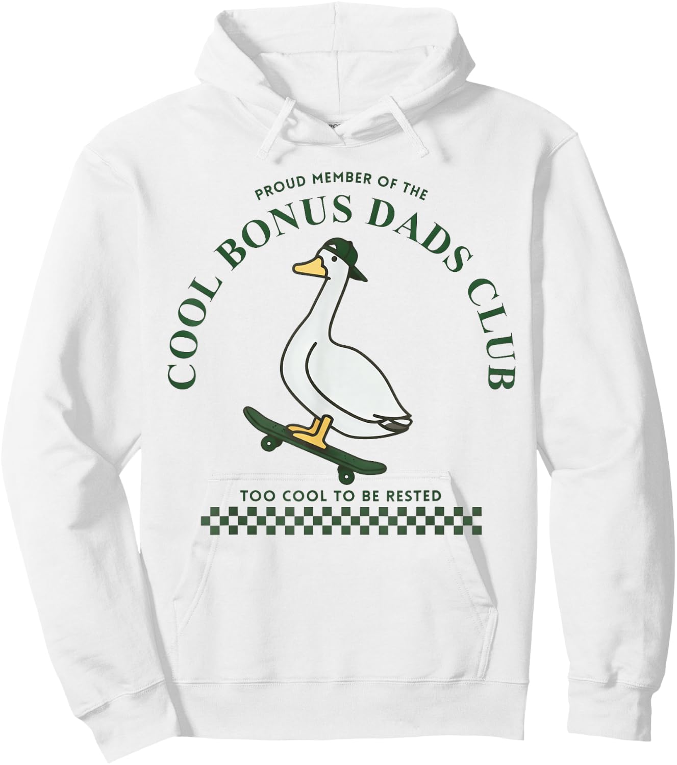 Step Dad, Cool Bonus Dads Club, Father's Day Hoodie - Hoodie | White