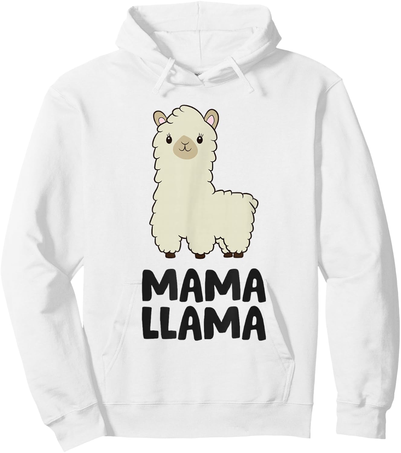 Mama LLlama Women Girls Hoodie - Hoodie | White