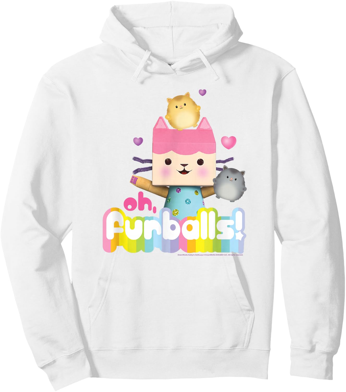 Gabby's Dollhouse Baby Box Oh Furballs! Colour Poster Hoodie - Hoodie | White