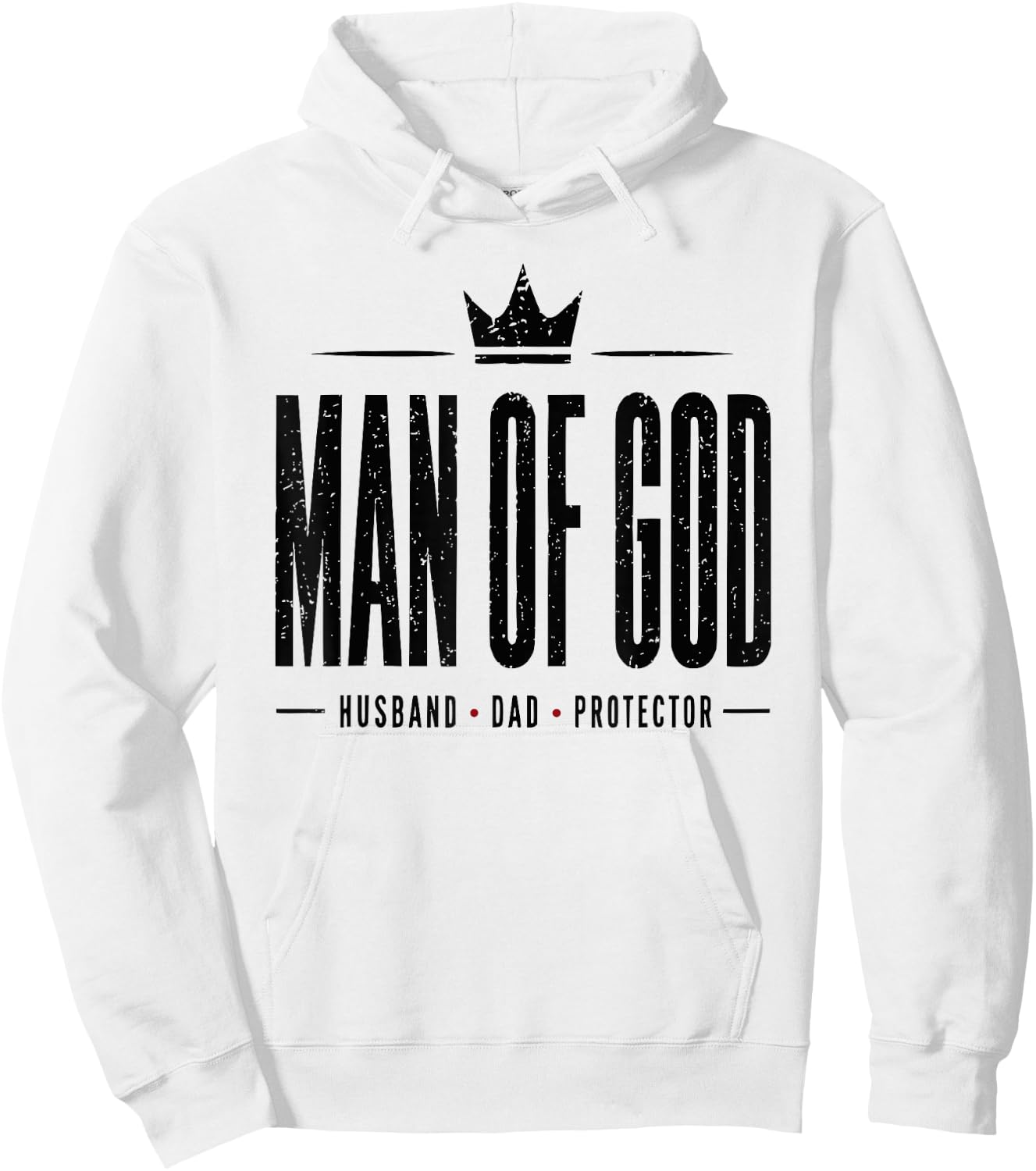 Man of God Father's Day Men Husband Dad Protector Hoodie - Hoodie | White