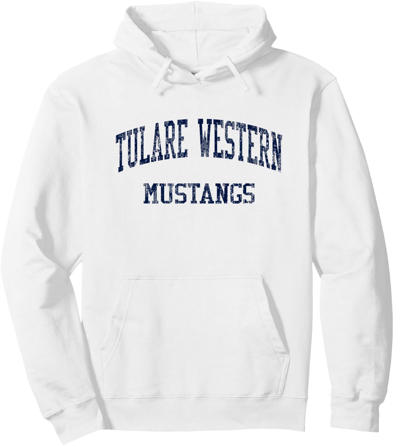 Tulare Western High School HS Tulare CA Vintage Sports Hoodie - Hoodie | White