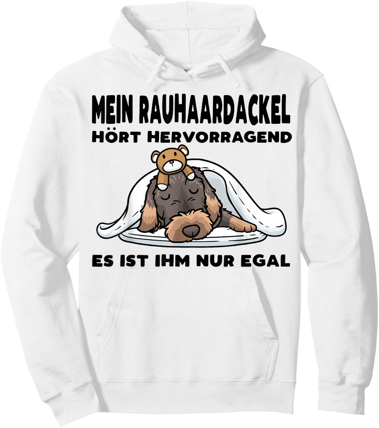 Luvevedachshundluv Rauhaardackel Hund Grau Cartoon Kleinkind -Kinder, -Erwachsene Mdchen Hoodie - Hoodie | White