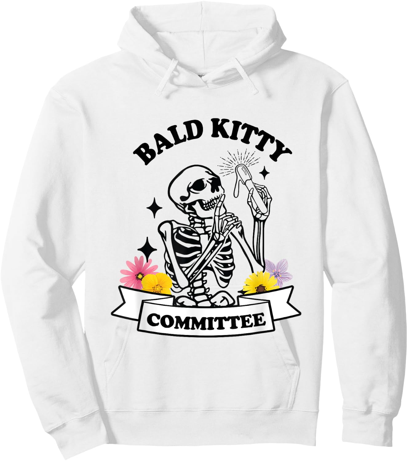 Bald Kitty Committee Waxer Esthetician Brazilian Waxing Hoodie - Hoodie | White