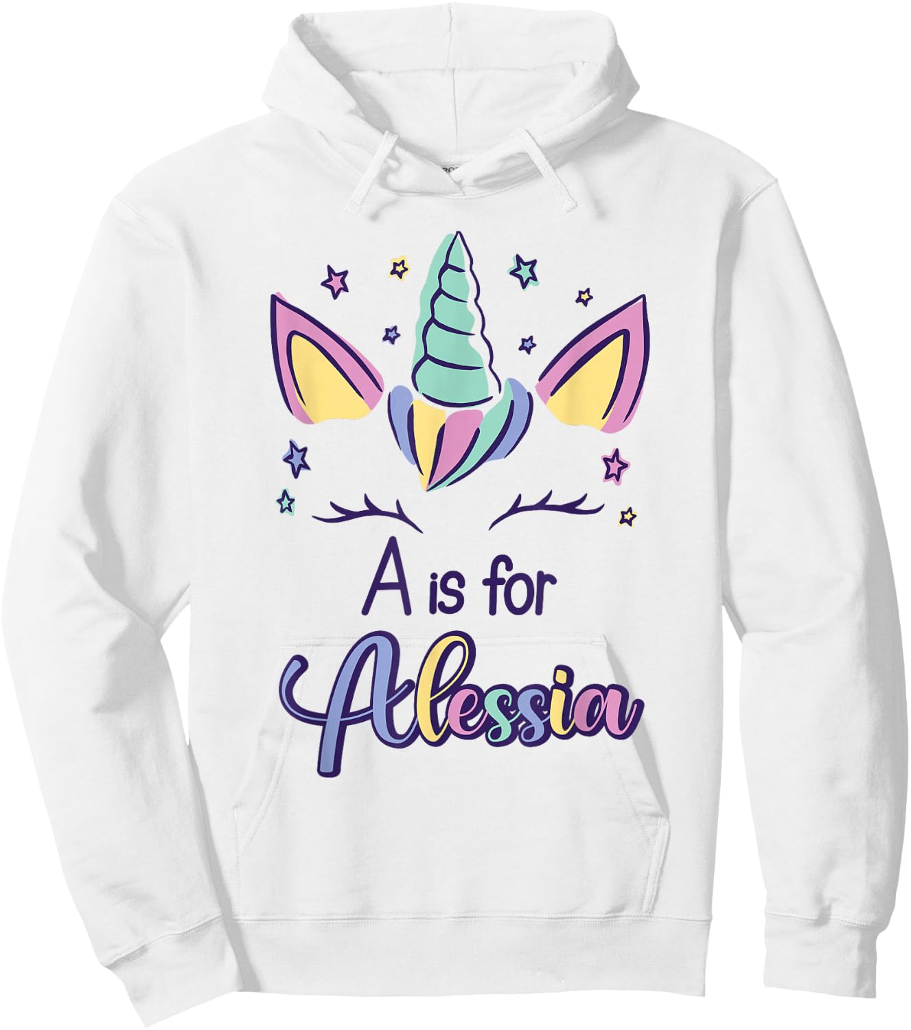 First Name Alessia Personalized A Is For Alessia Hoodie - Hoodie | White