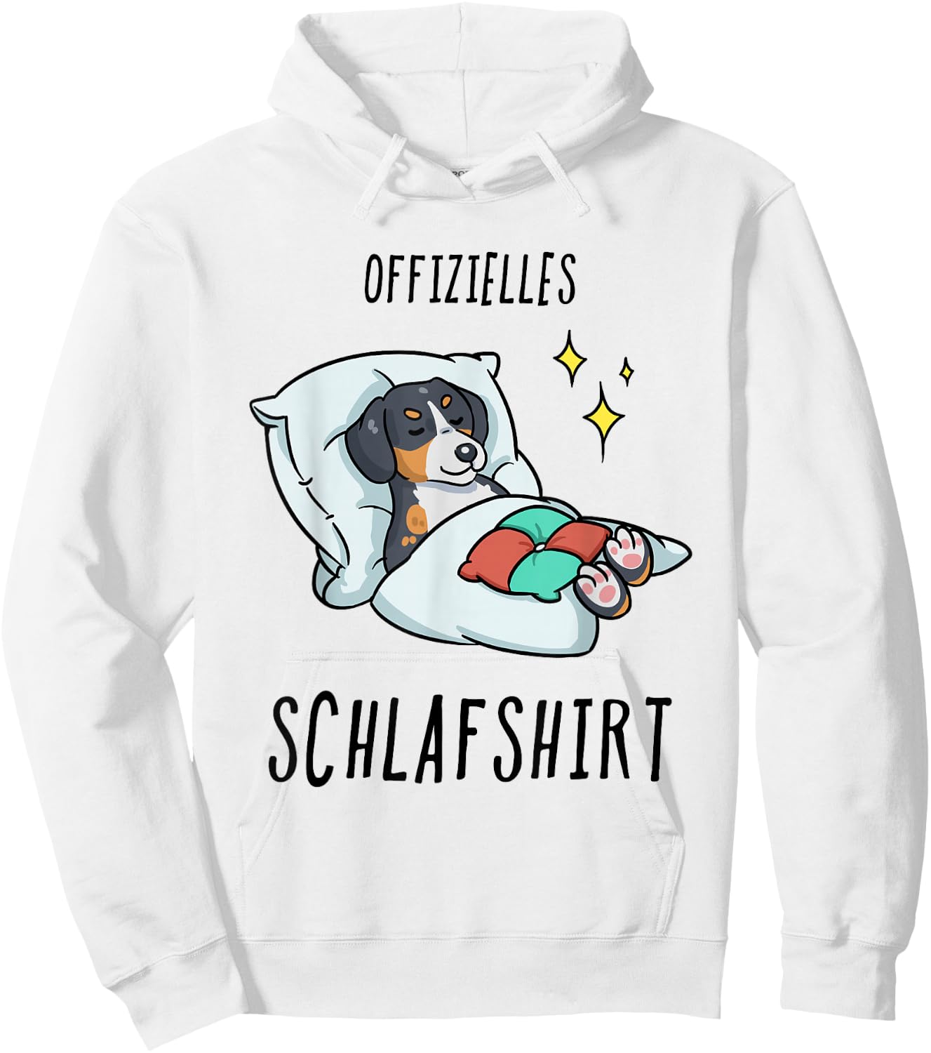 Large Swiss Mountain Dog Pyjamas , gray Hoodie - Hoodie | White