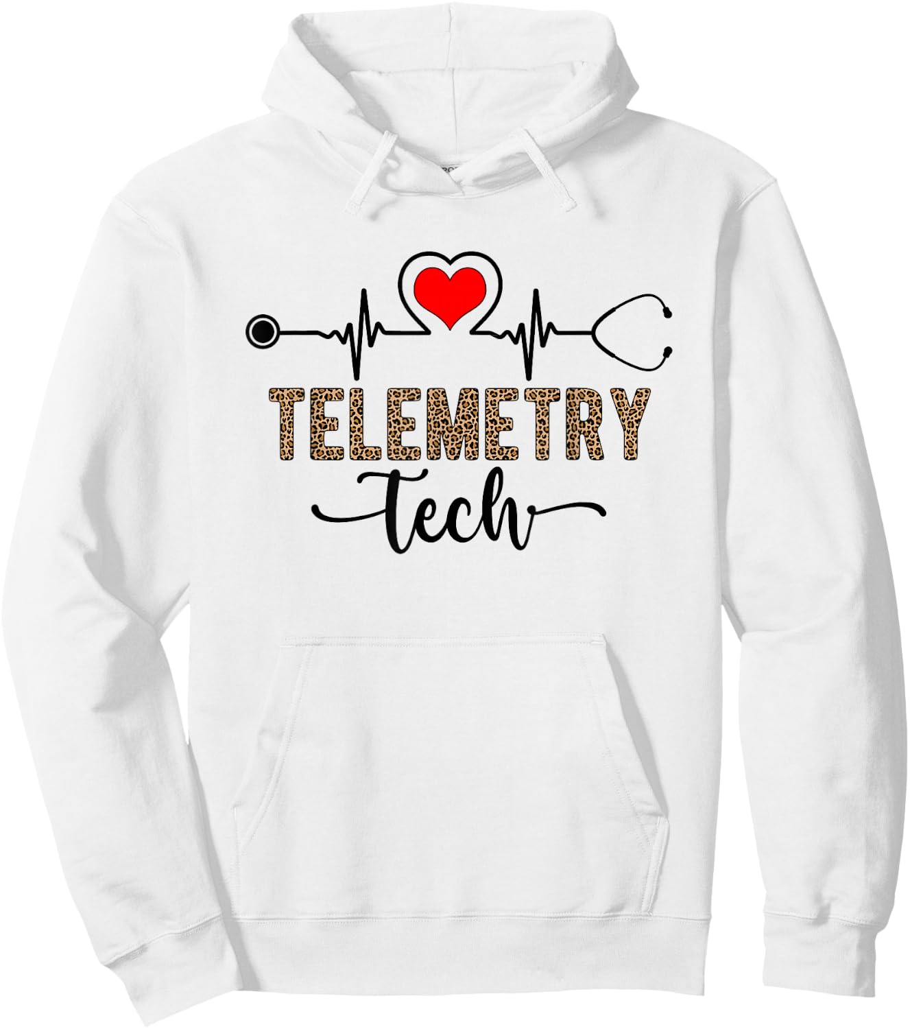 Telemetry Tech Leopard Telemetry Technician Hoodie - Hoodie | White