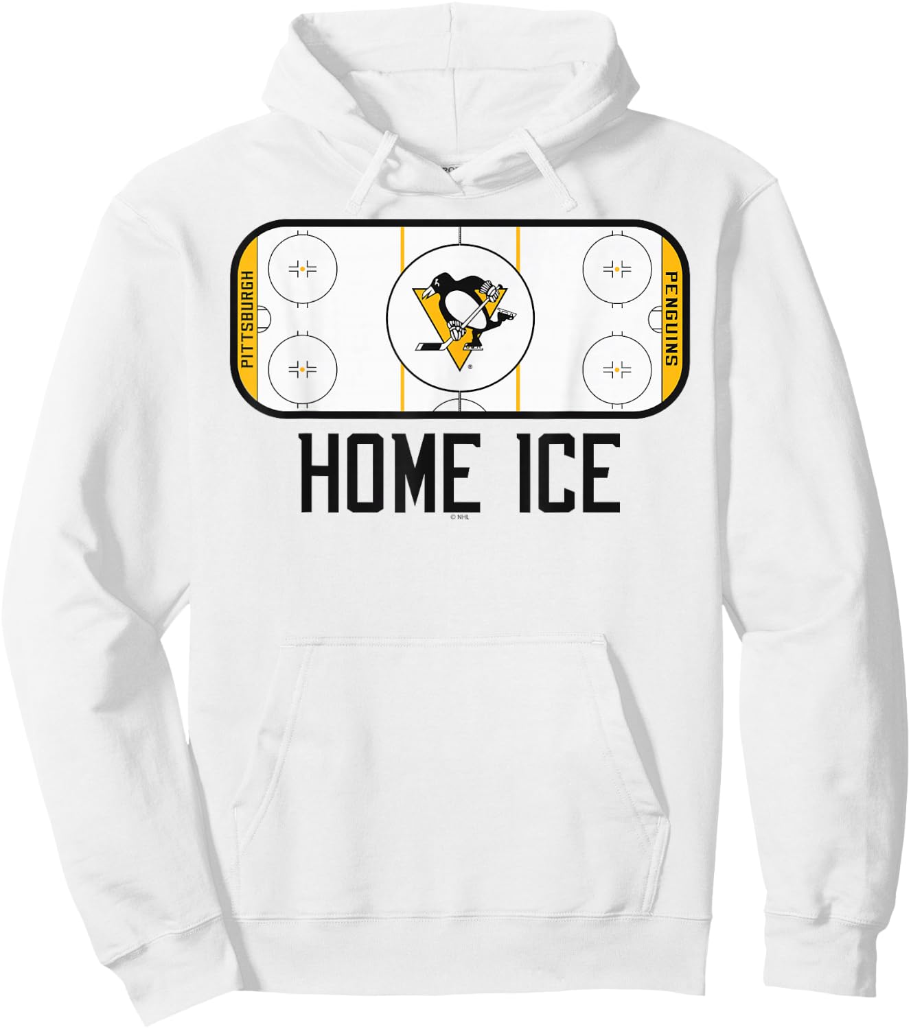 Pittsburgh Penguins Home Ice Gray Officially Licensed Hoodie - Hoodie | White