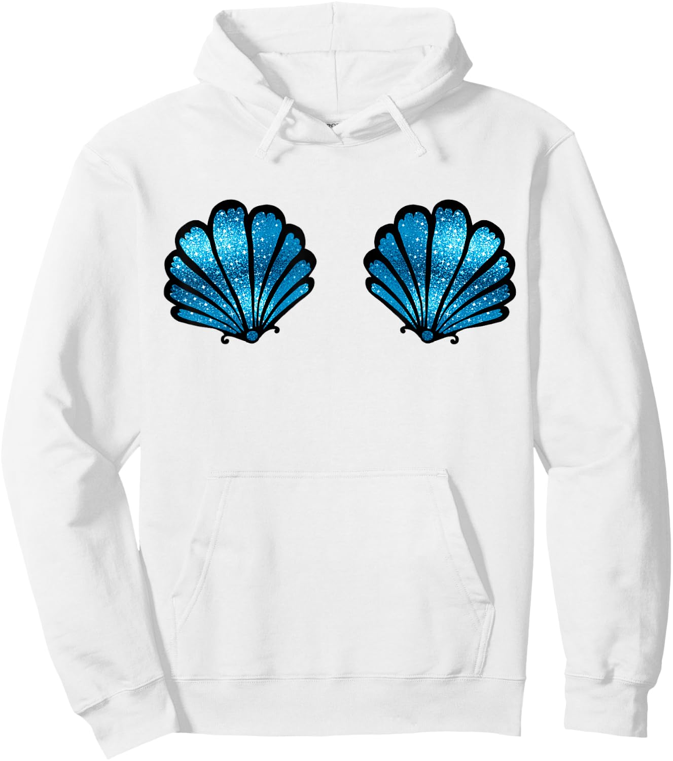 Mermaid, Seashell, Sea, Shell, Bikini, Carnival, Halloween Hoodie - Hoodie | White