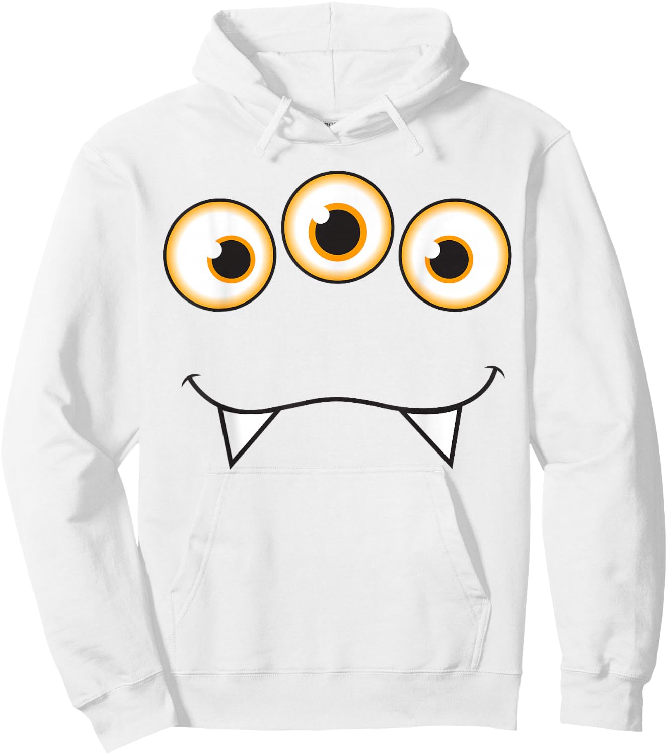Monster Face Halloween - Cute Monster Costume , blue Hoodie - Hoodie | White