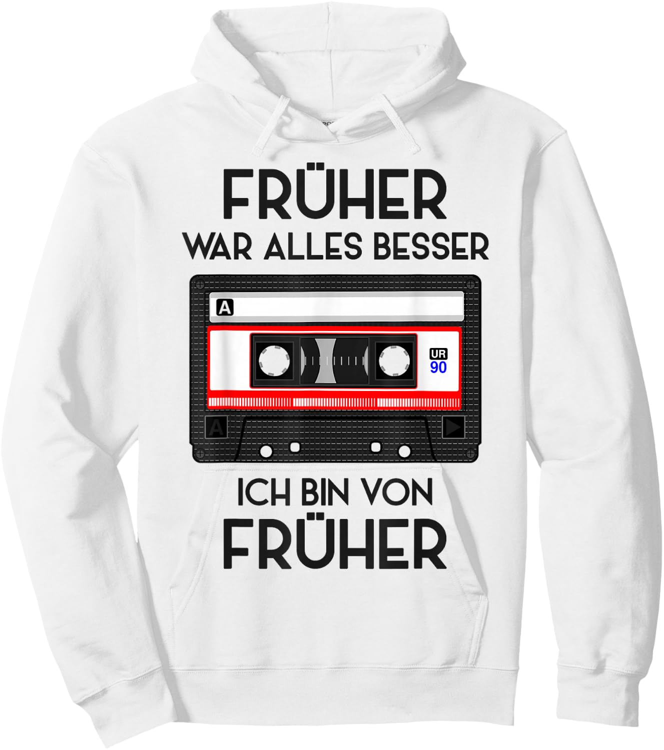 Retro Cassette 80s 90s Party 90s Costume Fancy Dress , White Hoodie - Hoodie | White