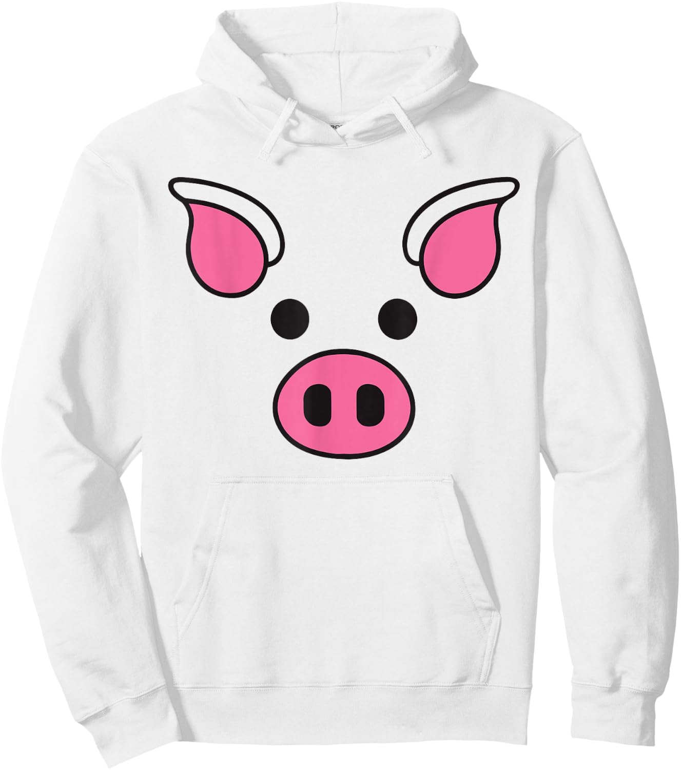 Pig Face Costume for Adult, Child, Men and Women Hoodie - Hoodie | White