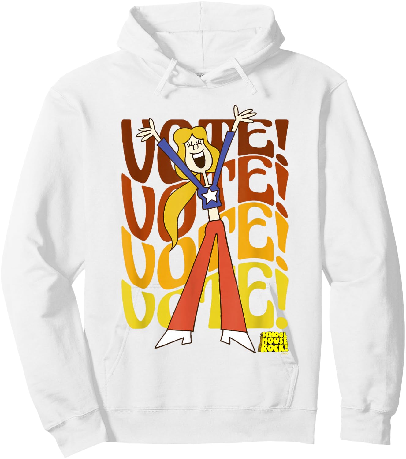 Schoolhouse Rock! Sarah Suffrage Vintage Vote Vintage Hoodie - Hoodie | White
