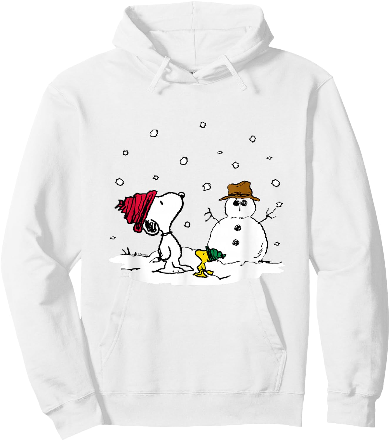 Peanuts - Snoopy Woodstock Snowman , blue Hoodie - Hoodie | White