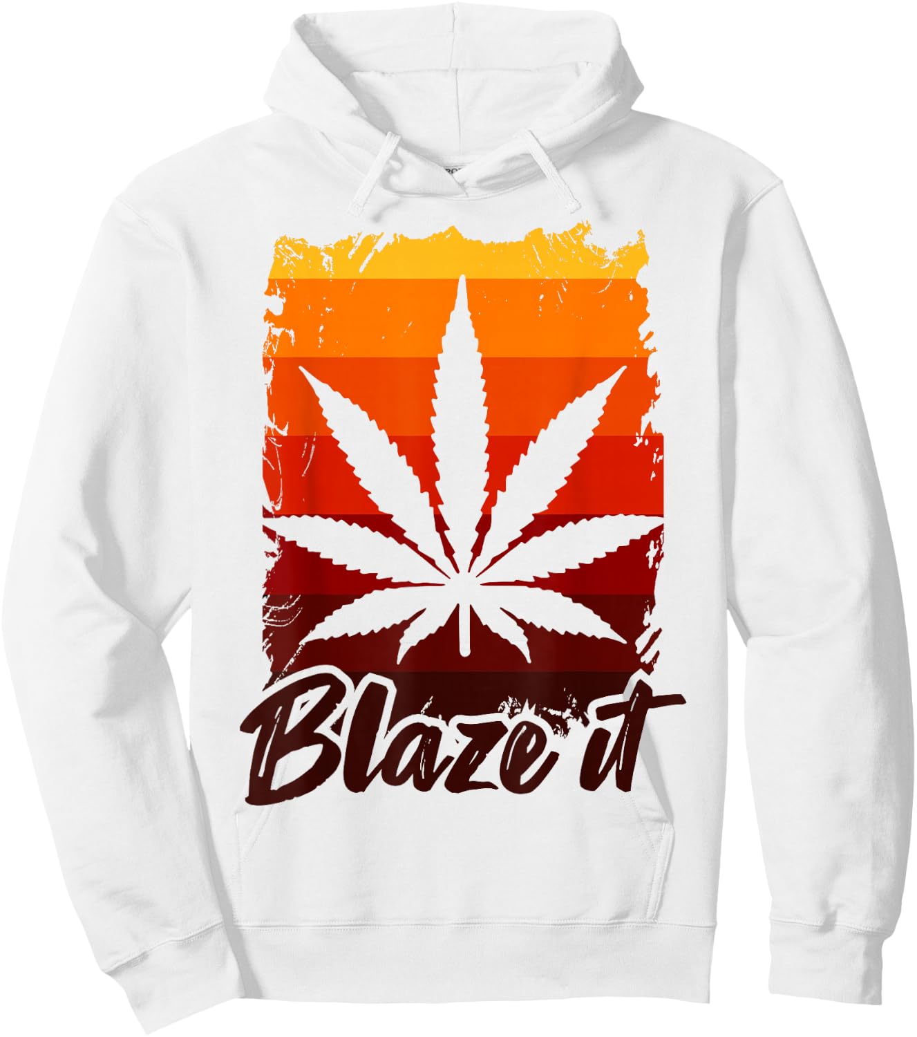 Funny Marijuana Shirt BLAZE IT 420 Gift Hoodie - Hoodie | White
