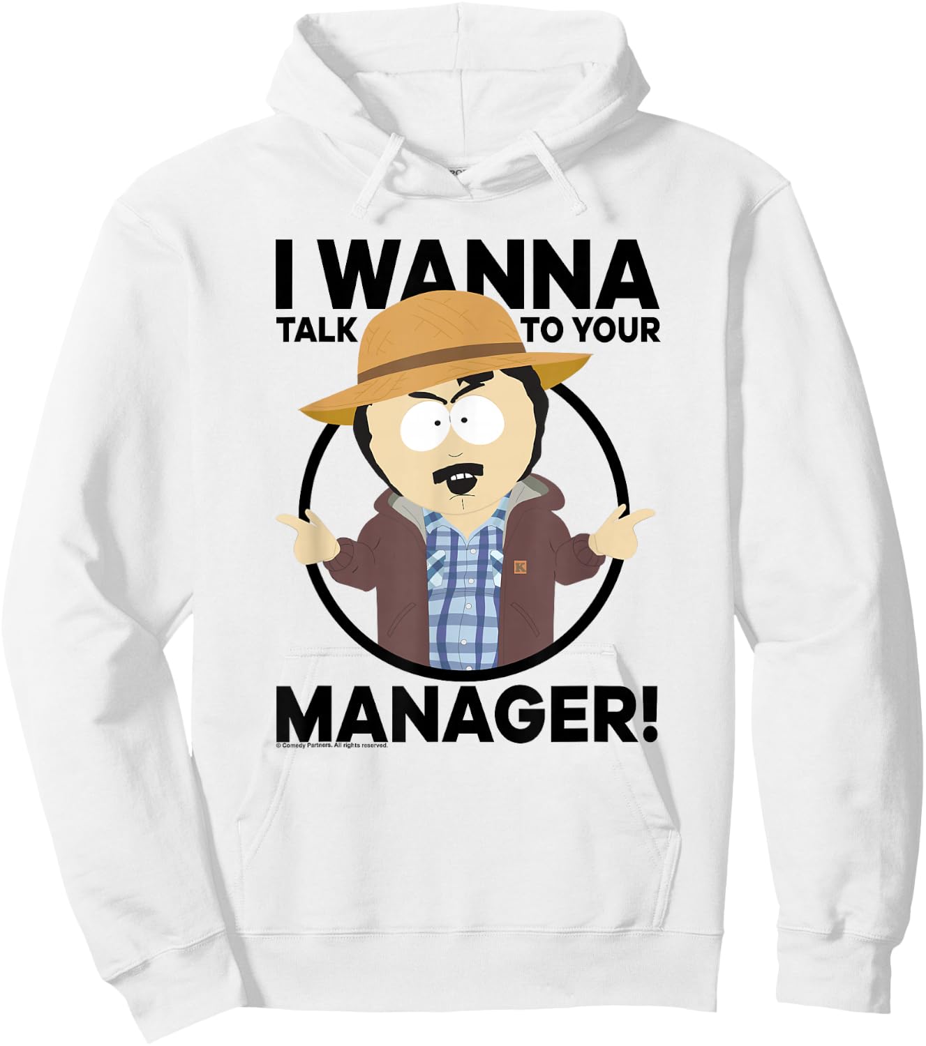South Park Talk to Your Manager Hoodie - Hoodie | White