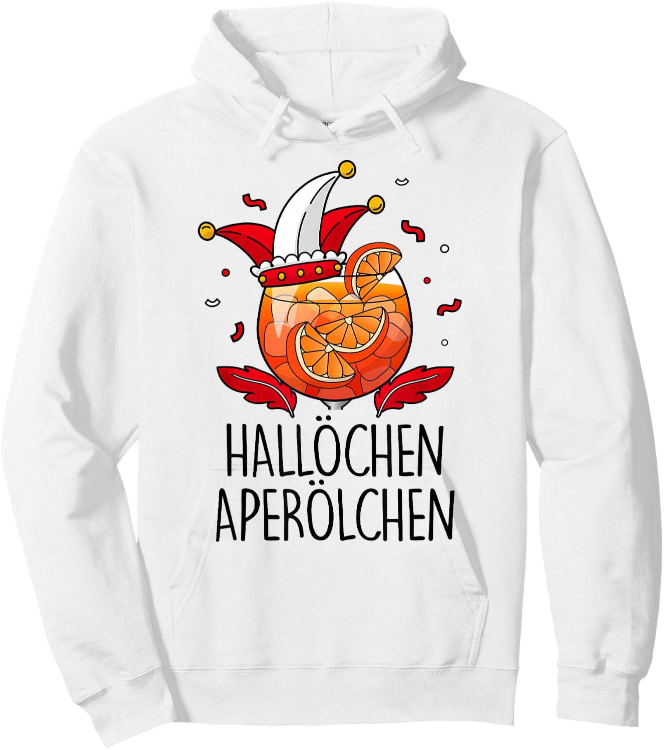 HALLÖCHEN APERÖLCHEN X Köln Carnival Fancy Dress Spray Costume , White Hoodie - Hoodie | White