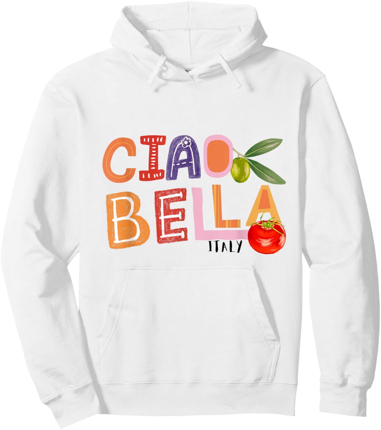 Funny Ciao Bella Italian Garden , White Hoodie - Hoodie | White