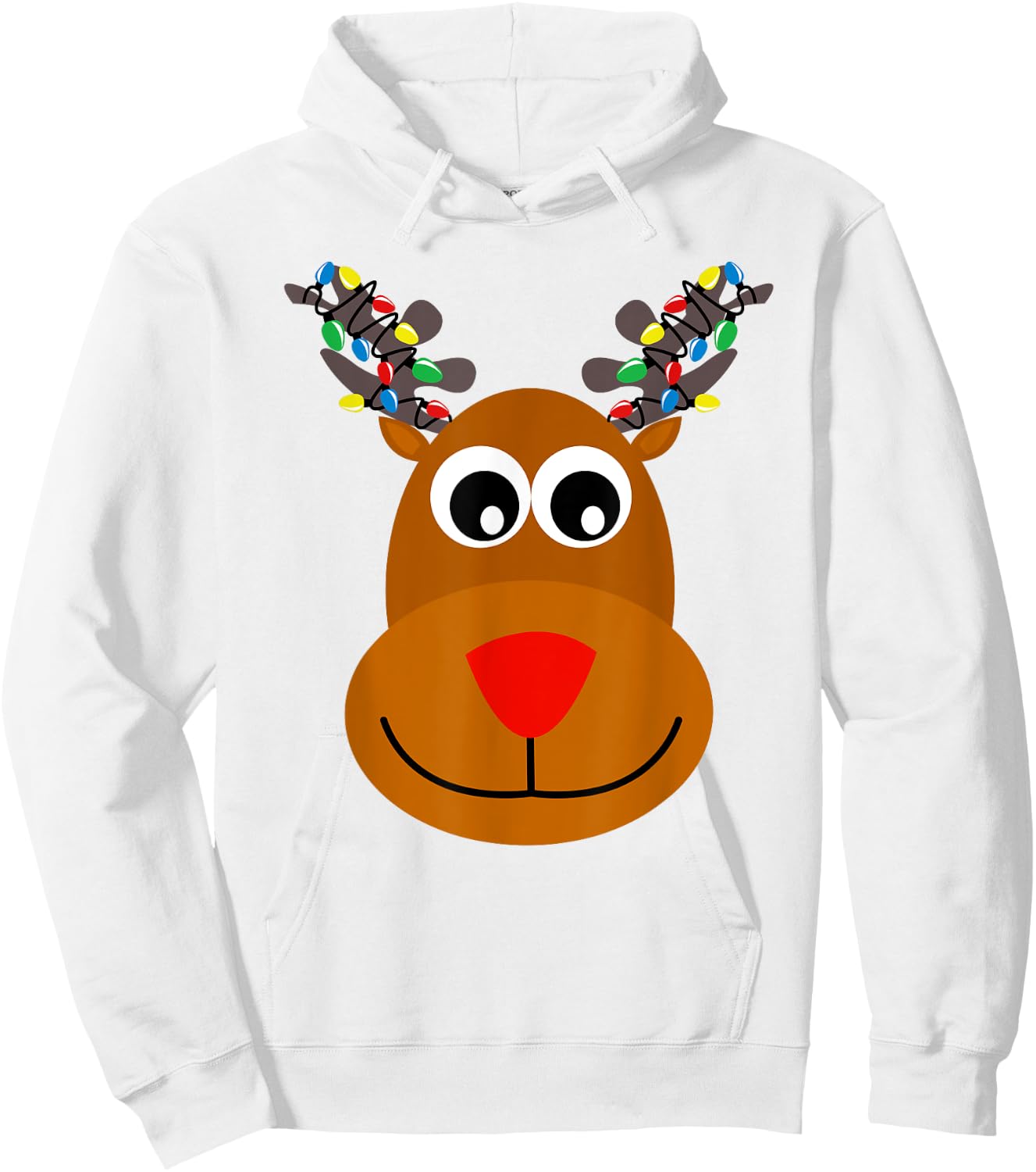 RUDOLPH Red Nose Reindeer | Santa Christmas Shirt Hoodie - Hoodie | White