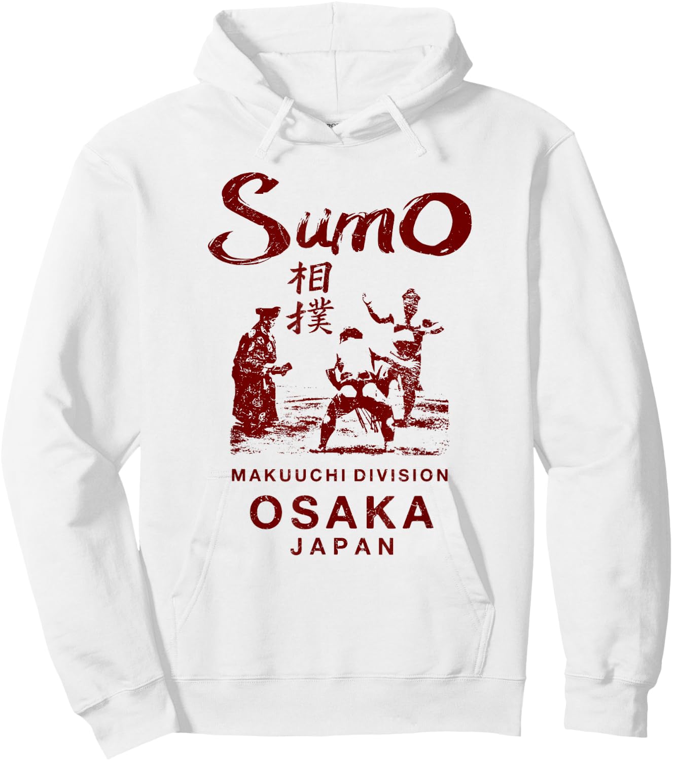 Sumo Wrestling Japan Osaka Japanese Vintage Hoodie - Hoodie | White
