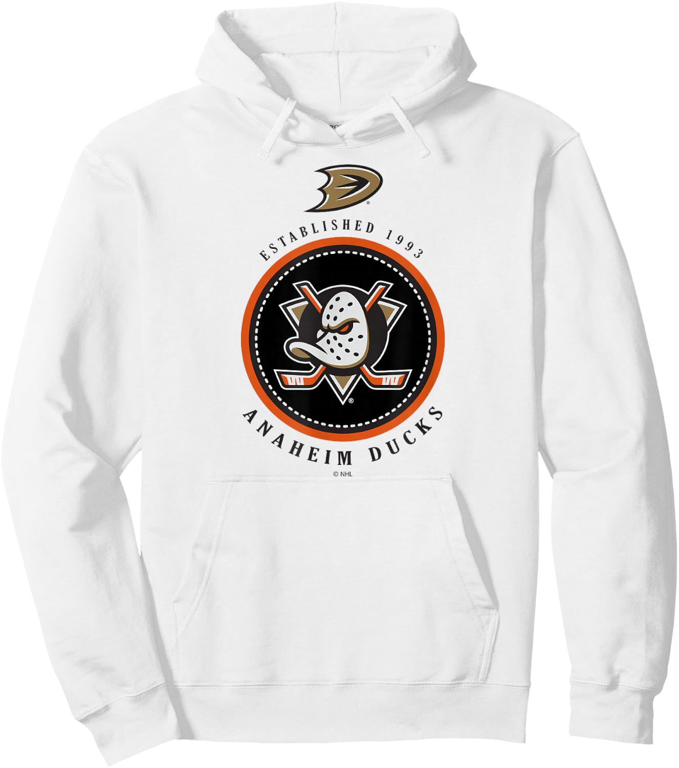 Anaheim Ducks Est 1993 Officially Licensed Hoodie - Hoodie | White