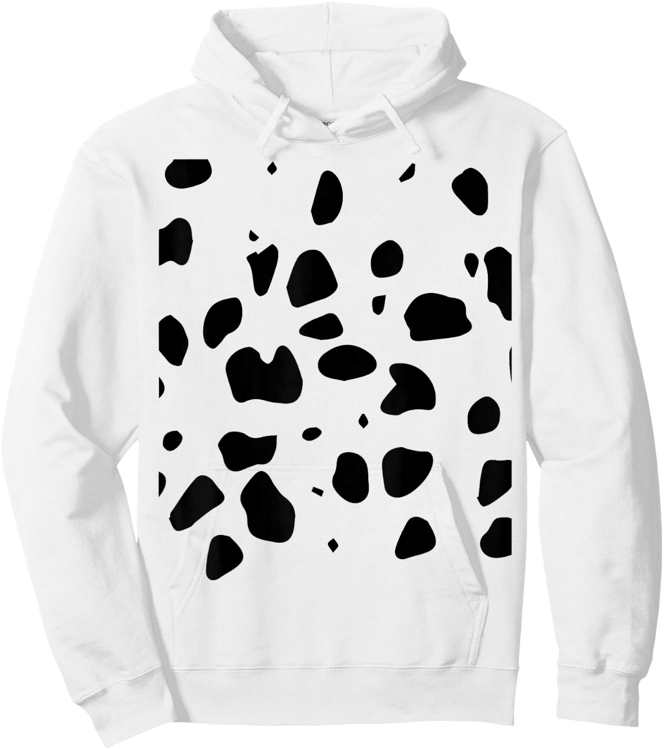 Spotted White With Black Polka Dots Diy Dalmatian Hoodie - Hoodie | White