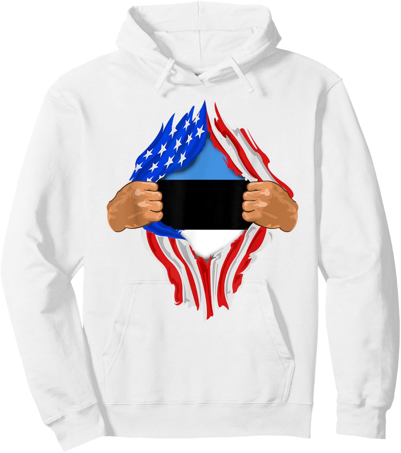Estonian Blood Inside Me | Estonia Flag Gift Hoodie - Hoodie | White