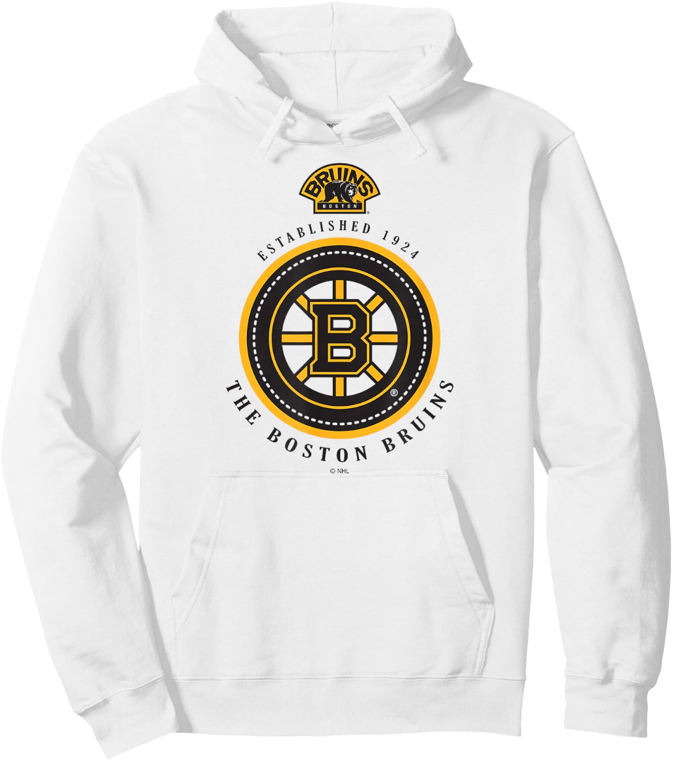 Boston Bruins Est 1924 White Officially Licensed Hoodie - Hoodie | White