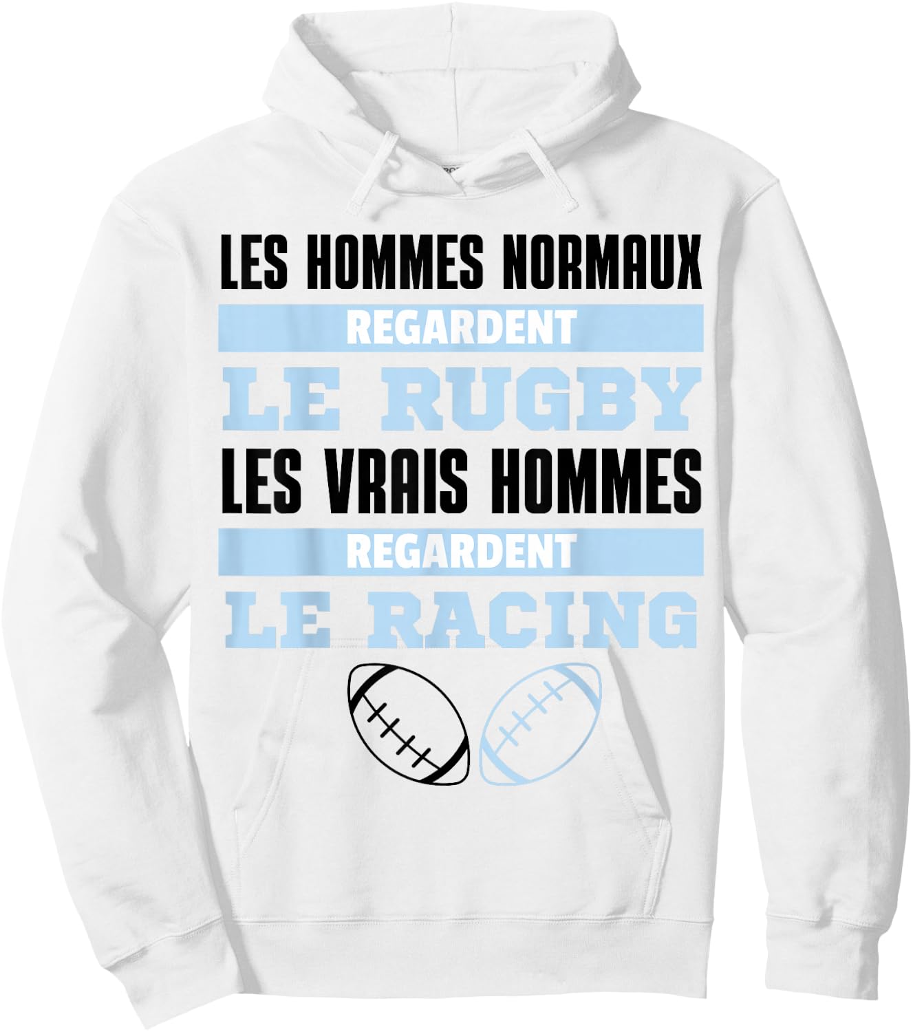 Supporter Rugby Racing Gift Humour , white, S Hoodie - Hoodie | White