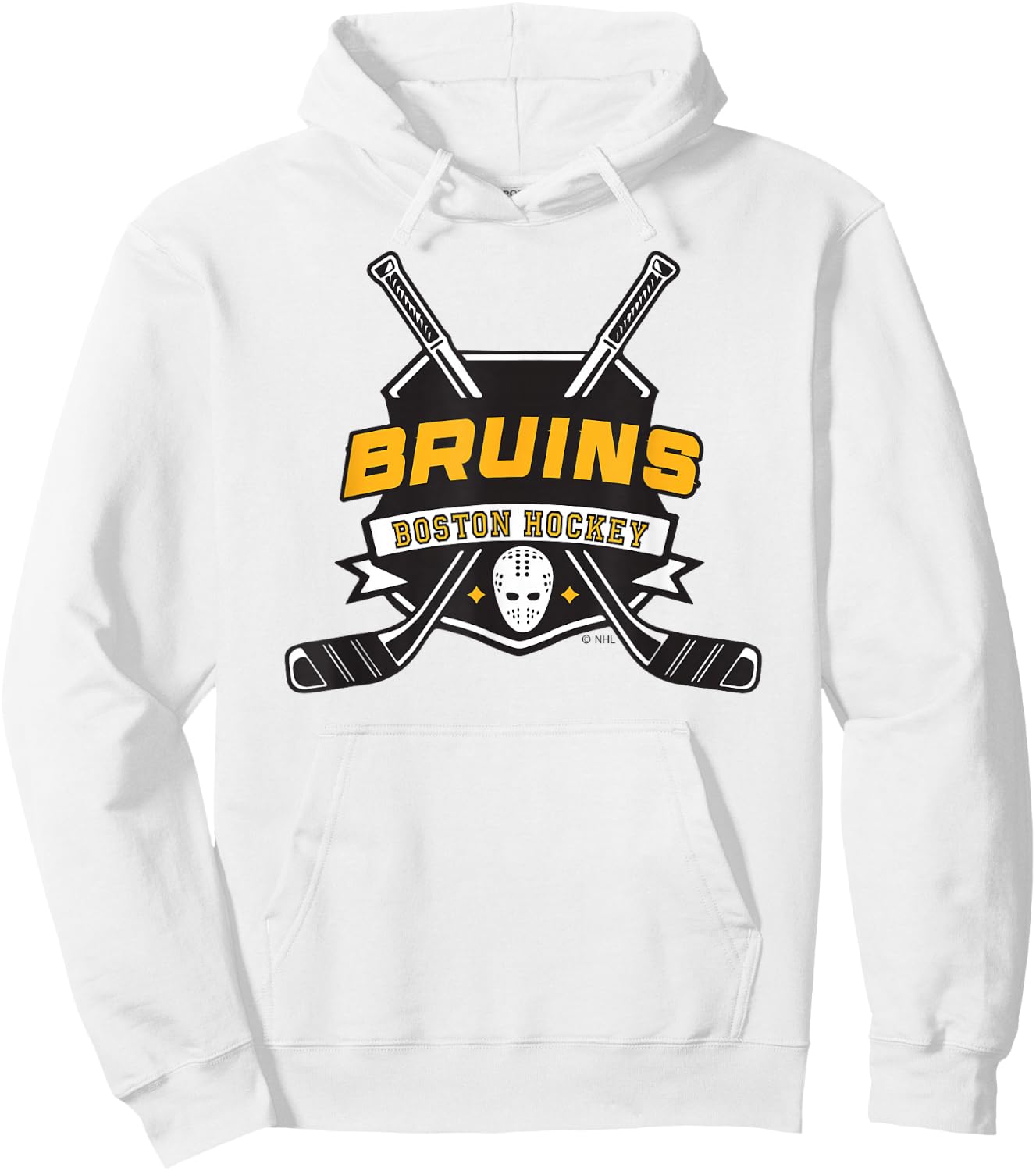 Boston Bruins Hockey Sticks Gray Officially Licensed Hoodie - Hoodie | White