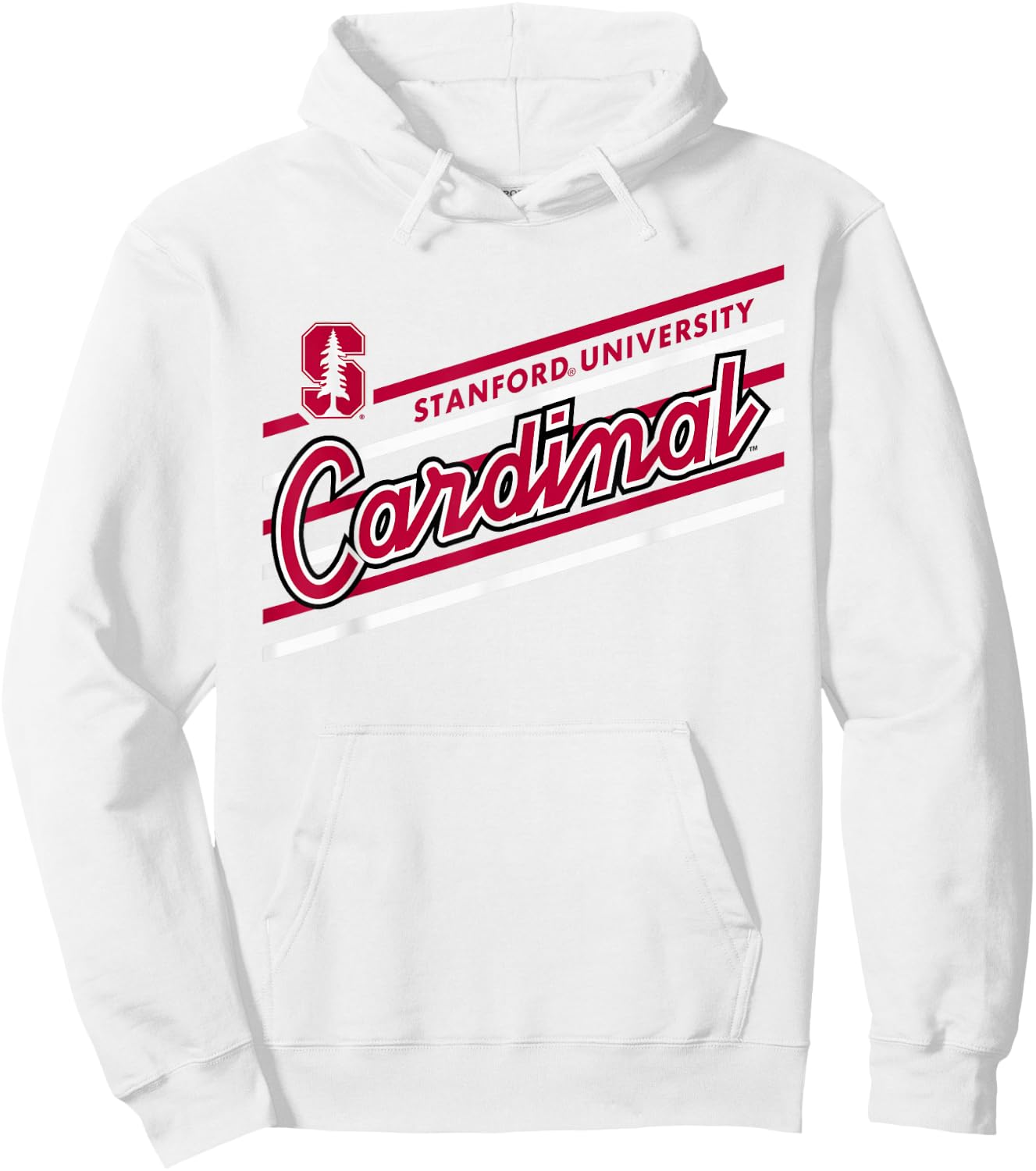 Stanford Cardinal Retro Performer Gray Officially Licensed Hoodie - Hoodie | White
