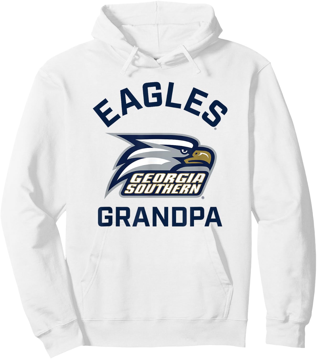 Georgia Southern University Eagles Arched Grandpa Hoodie - Hoodie | White