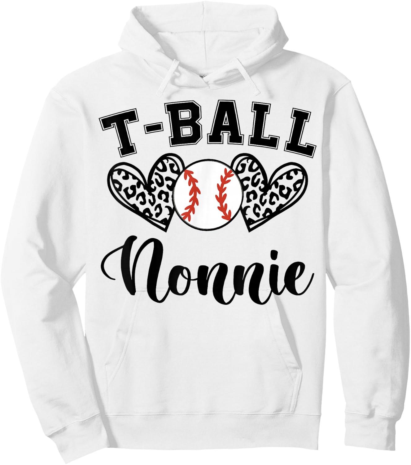 T-Ball Nonnie Leopard Funny T-Ball Nonnie Mother's Day Hoodie - Hoodie | White