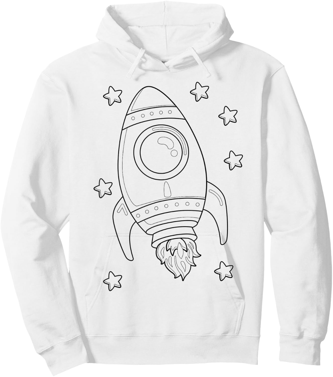 Weltraum Rakete Astronaut Kosmos Mandala zum ausmalen Hoodie - Hoodie | White