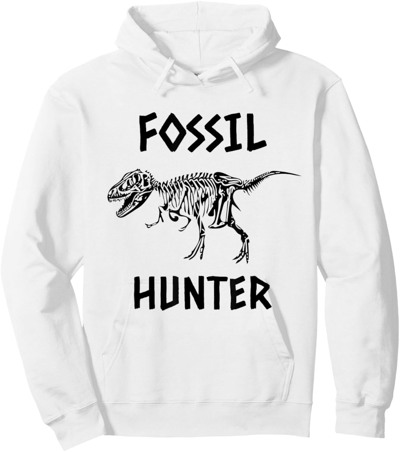 Fossil Hunter Dinosaur T Shirt Hoodie - Hoodie | White