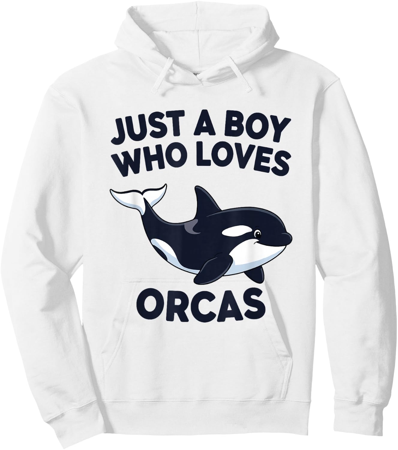 Just A Boy Who Loves Orcas Hoodie - Hoodie | White
