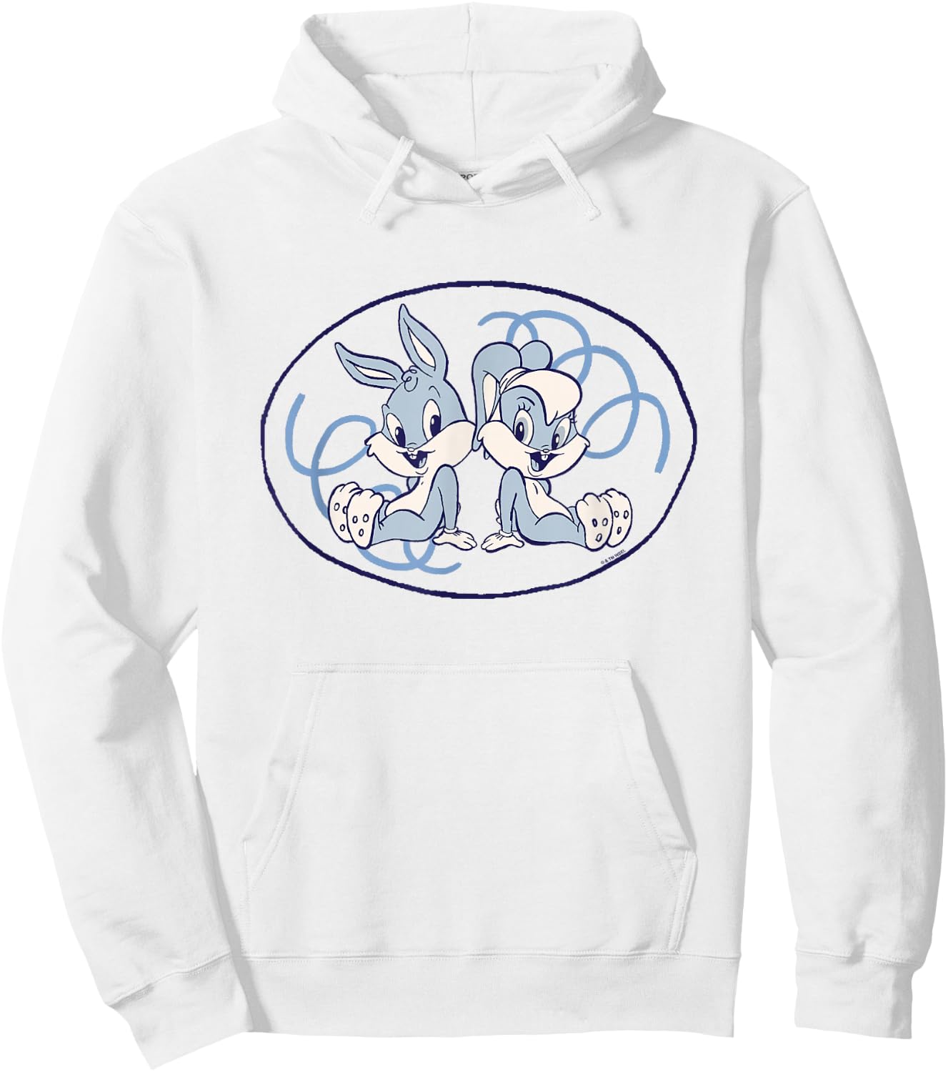 Looney Tunes Babies Bugs & Lola Bunny Cute Logo Hoodie - Hoodie | White