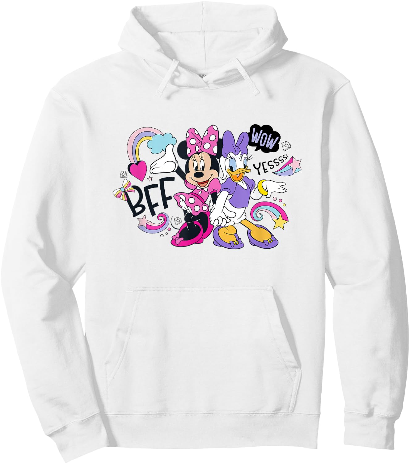 Disney Minnie Mouse & Daisy BFF Icon Jumble Hoodie - Hoodie | White