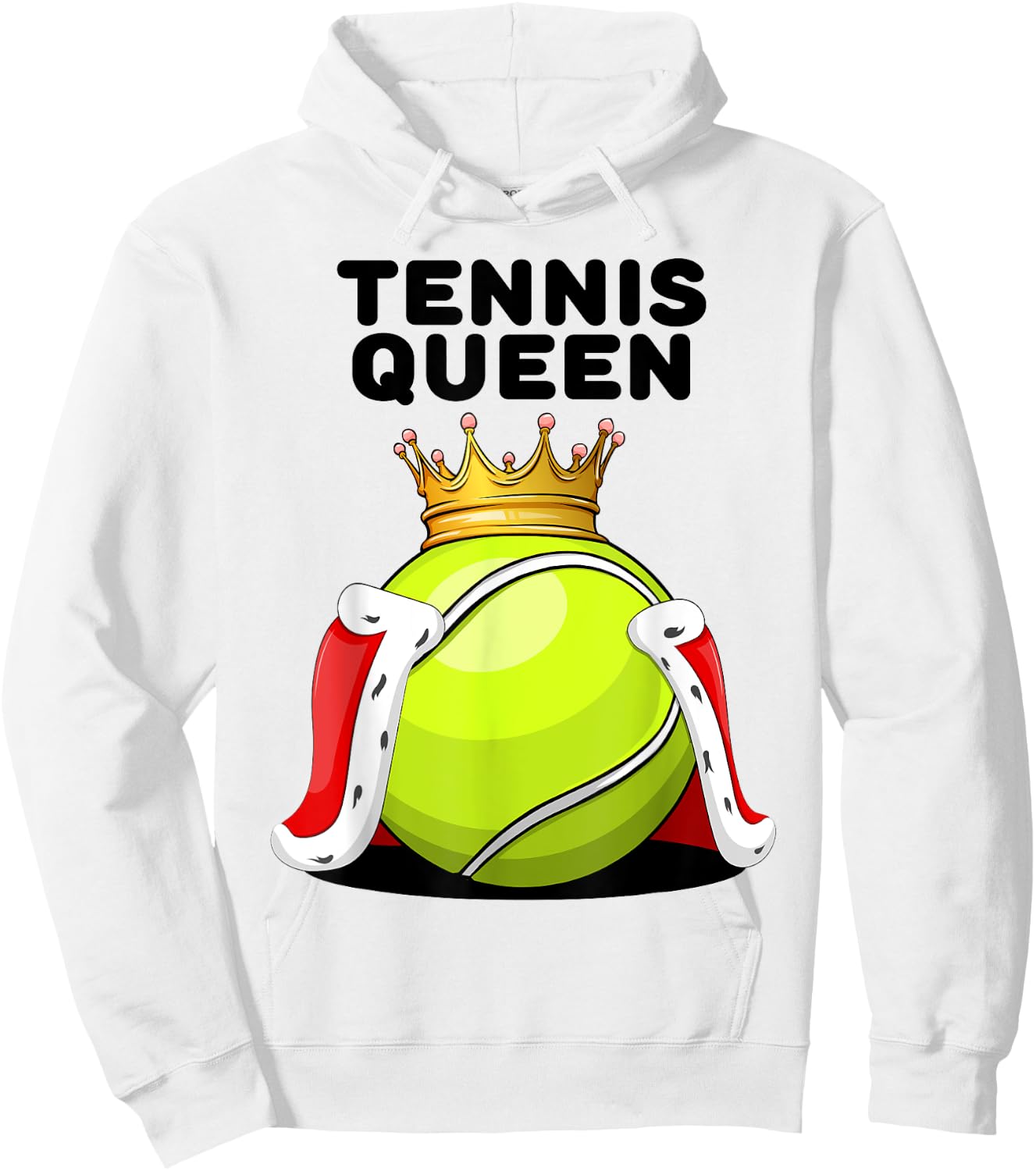 Tennis Queen Women's Tennis Player Shirt for Girls , White Hoodie - Hoodie | White