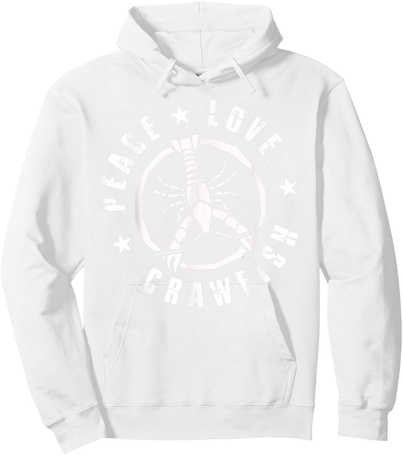 Funny Crawfish Boil Peace Love Crayfish Cajun Men Hoodie - Hoodie | White