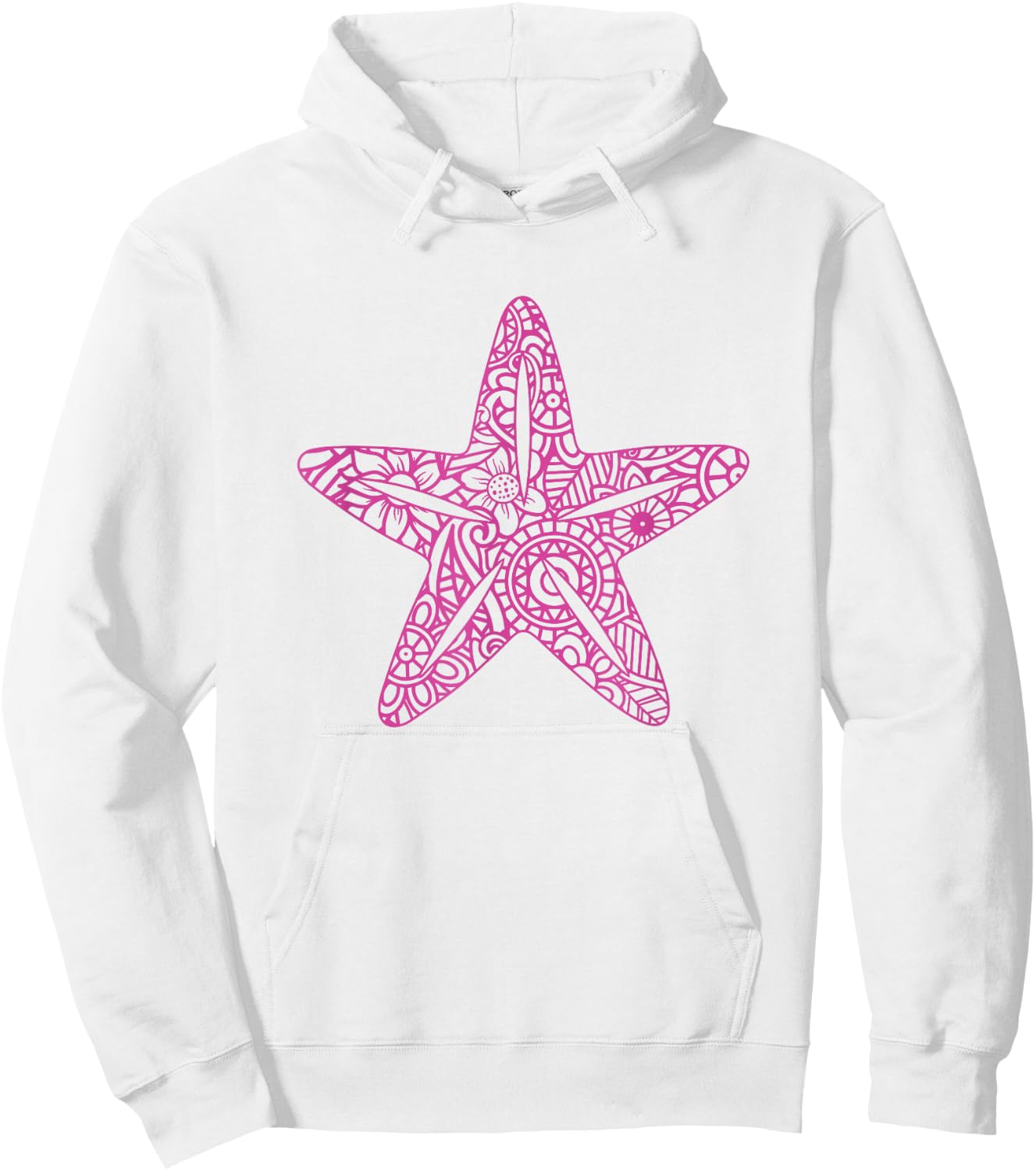 Mandala Starfish Flower Ocean Sea Summer Cute Floral Beach Hoodie - Hoodie | White