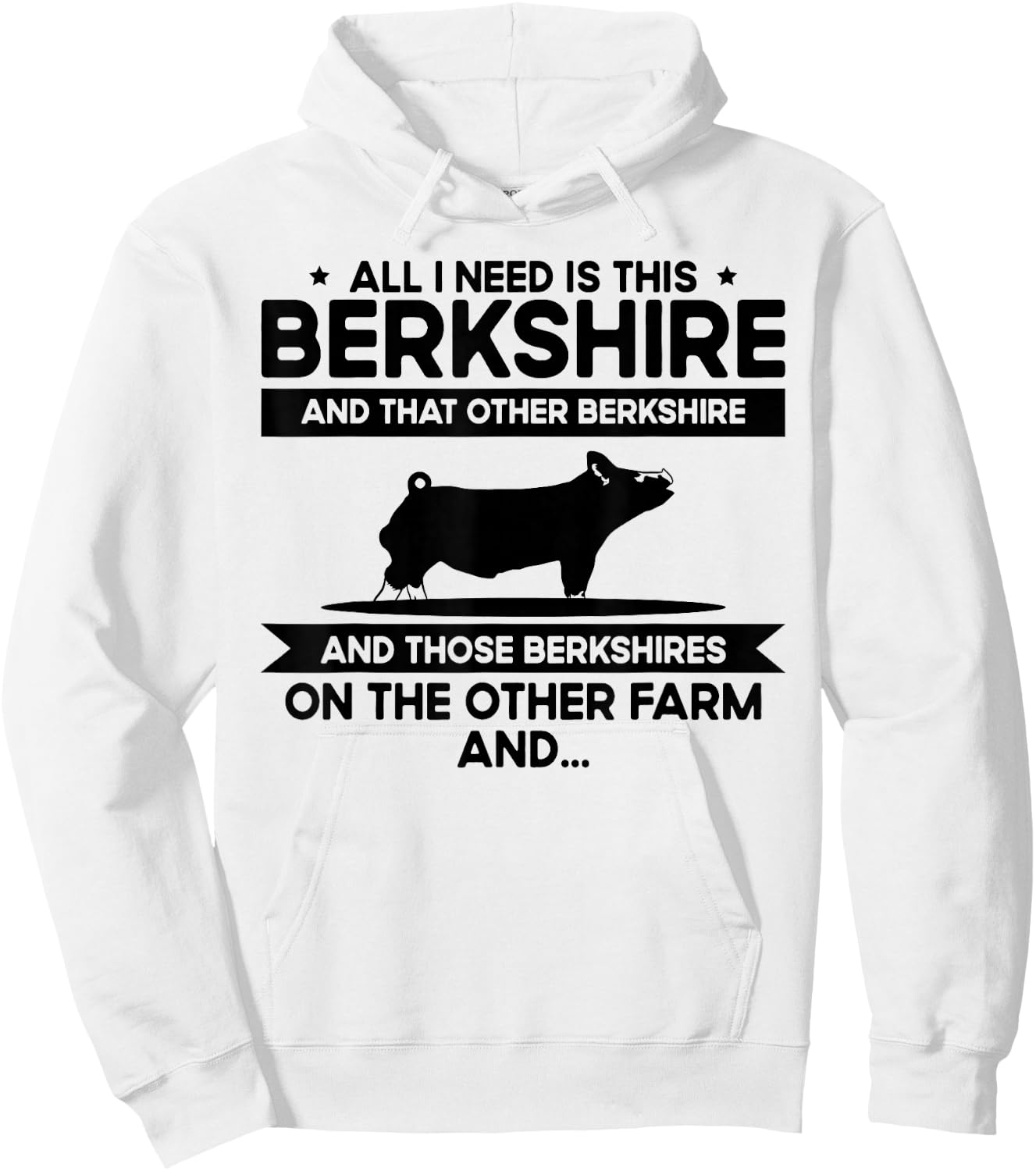 I Need This Pig Breeder Farmer - Berkshire Hoodie - Hoodie | White