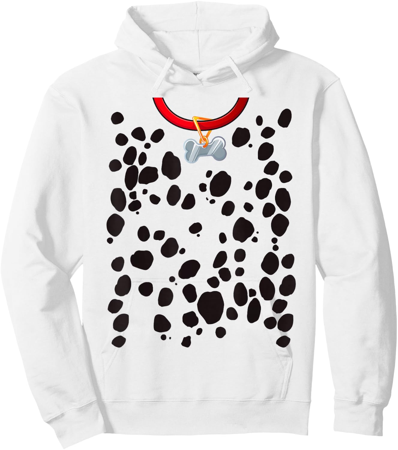 Dalmatian Dog Costume Dalmatian Costume Polka Dot Halloween , White Hoodie - Hoodie | White