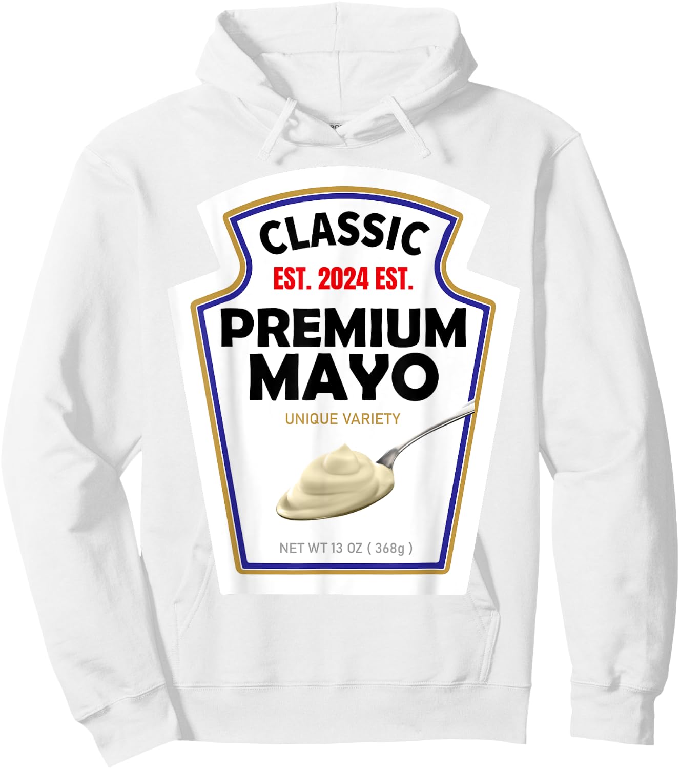 White Mayonnaise DIY Halloween Costume Couples & Group Mayo Hoodie - Hoodie | White