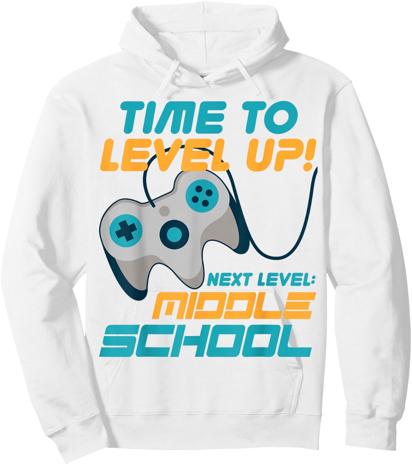 Time to Level Up Middle School 5th Grade Graduation Student Hoodie - Hoodie | White