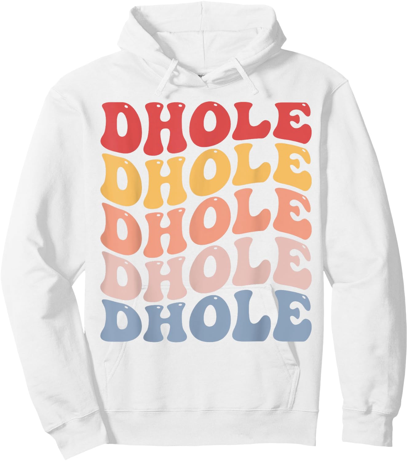Dhole Groovy Retro Hoodie - Hoodie | White